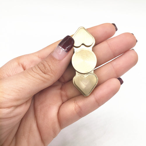 2017New Pure Copper Fidget Spinner EDC High-quality Heart-shaped Metal Hand Spinner For Autism ADHD Anti Stress
