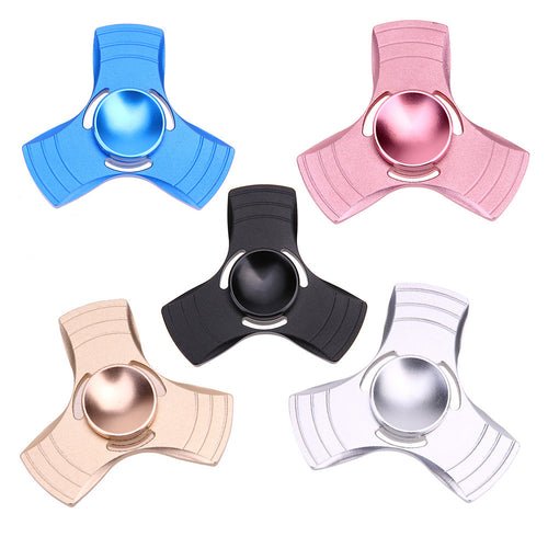 Newest EDC Tri-Spinner Fidget Toys Pattern Hand Spinner Metal Fidget Spinner and ADHD Adults Children Educational Toys Hobbies