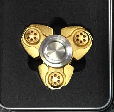CKF PEPYAKKA Metal Alloy Tri Spinner EDC Spin Fidgets Anti Stress Sensory Metal Finger Spinner Hand Spinner Reduce Pressuse Boxs