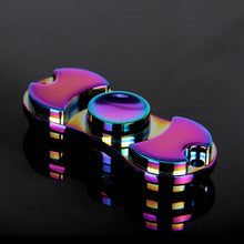 Colorful Creative Funny Metal Two-Spinner Fidget Toy Metal EDC Hand Spinner Rotation Time Long Anti Stress Toys Child Gift