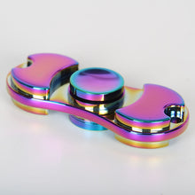 Colorful Creative Funny Metal Two-Spinner Fidget Toy Metal EDC Hand Spinner Rotation Time Long Anti Stress Toys Child Gift