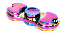 Colorful Creative Funny Metal Two-Spinner Fidget Toy Metal EDC Hand Spinner Rotation Time Long Anti Stress Toys Child Gift