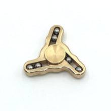 2017 New Steel ball Three leaves Hand Spinner Copper Fingertips EDC Finger Gyro Toys Fidgety Decompression Anti-anxiety Toys