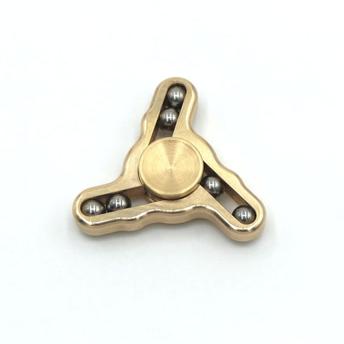 2017 New Steel ball Three leaves Hand Spinner Copper Fingertips EDC Finger Gyro Toys Fidgety Decompression Anti-anxiety Toys