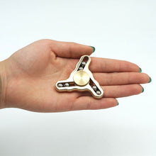 2017 New Steel ball Three leaves Hand Spinner Copper Fingertips EDC Finger Gyro Toys Fidgety Decompression Anti-anxiety Toys